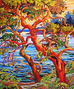 Arbutus Tree Plant Art paint by numbers