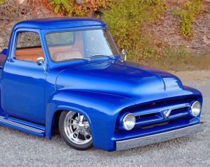Blue 53 Ford Truck paint by numbers