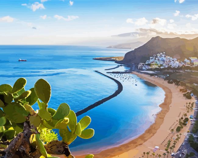 Canary Islands Beach paint by numbers