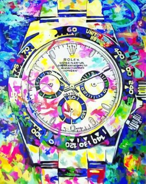 Colorful Rolex Art paint by numbers
