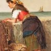 Fisherwoman At Wall paint by numbers
