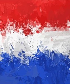 Netherlands Flag Art paint by numbers