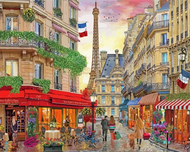 Paris City By David Maclean paint by numbers