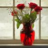 Red Roses Flowers By Window paint by numbers