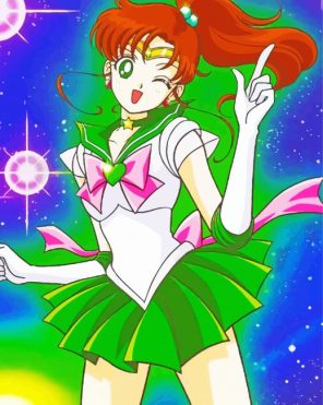 Sailor Jupiter Sailor Moon paint by numbers