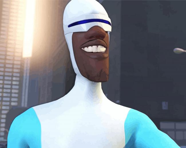 The Incredibles Character Frozone paint by numbers