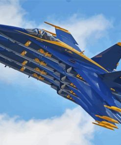 Four Blue Angels paint by numbers