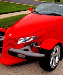 Red Plymouth Prowler Car paint by numbers