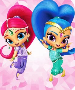 Shimmer And Shine Animation paint by numbers