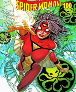 Spiderwoman Cartoon Paint By Numbers