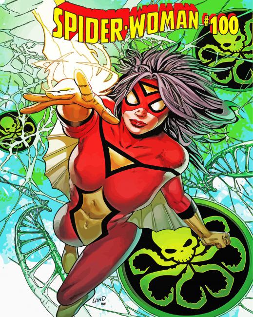 Spiderwoman Cartoon Paint By Numbers