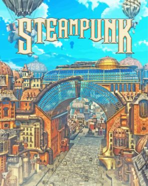 Steampunk City Art paint by numbers