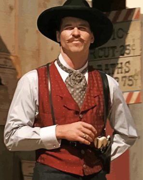 Western Doc Holliday paint by numbers