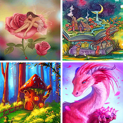 Fantasy paint by numbers 