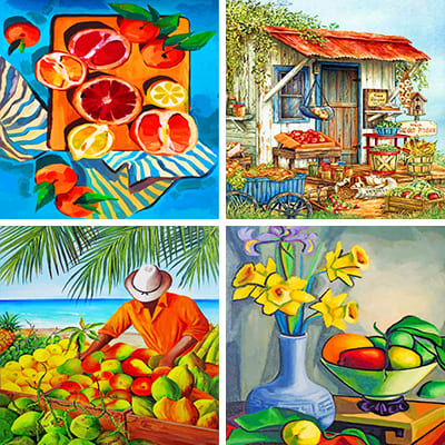 Fruits paint by numbers 