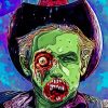 Illustration Zombie Cowboy Paint By Number