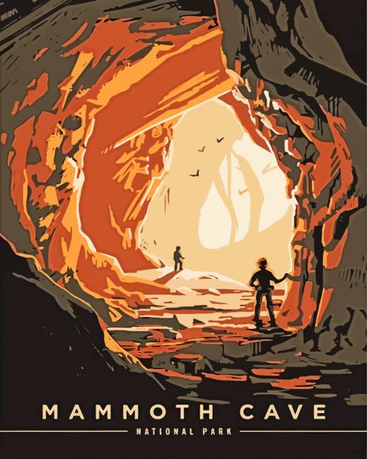 Mammoth Cave Poster Art Paint By Number