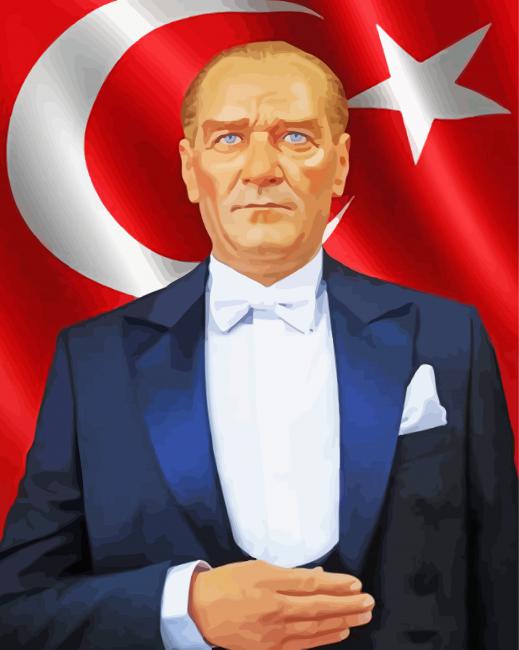 Turkey President Mustafa Kemel Ataturk Paint By Number