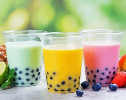 Boba Drinks Paint By Number