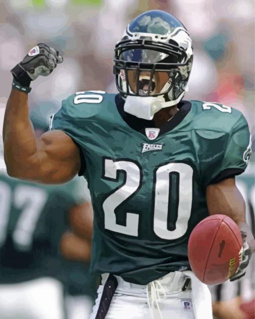 Brian Dawkins American Football Player Paint By Number