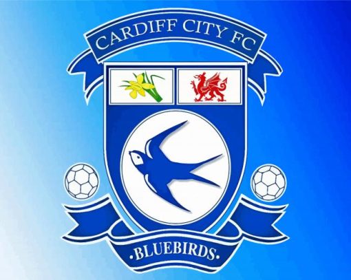 Cardiff City Football Logo Paint By Number