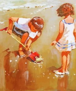 Children At The Seaside Art Paint By Number