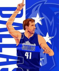 Dirk Nowitzki Poster Paint By Number