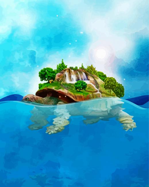 Fantasy Aldabra Tortoise Paint By Number