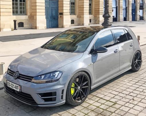 Grey VW Mk7 Golf Car Paint By Number