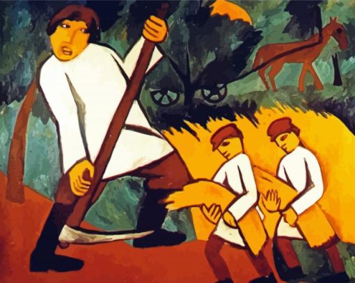Haycutting By Natalia Goncharova Paint By Number