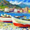 Italy Rapallo Boats Art Paint By Number