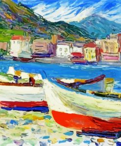 Italy Rapallo Boats Art Paint By Number