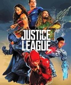 Justice League Poster Paint By Number