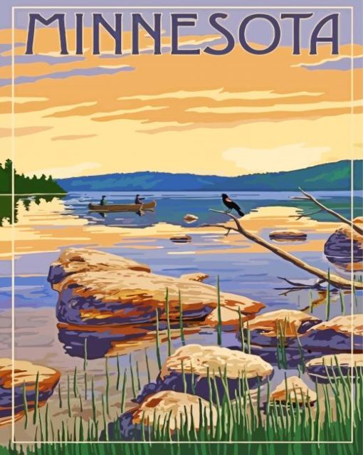 Minnesota Lake Poster Paint By Number