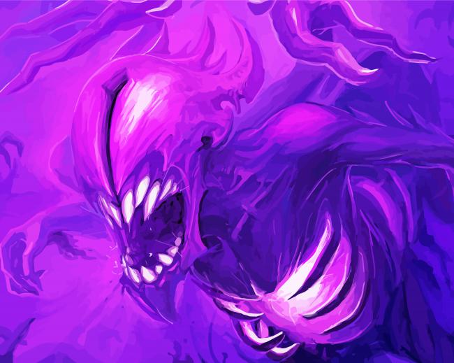 Purple Monster Art Paint By Number