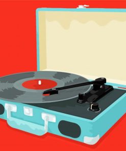 Record Player Illustration Paint By Number