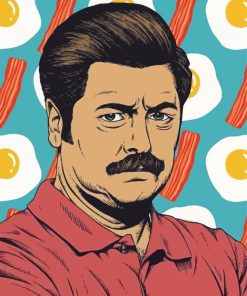 Ron Swanson Art Illustration Paint By Number