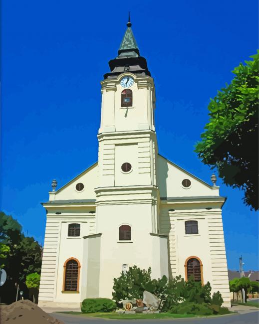 Szarvas White Church Paint By Number
