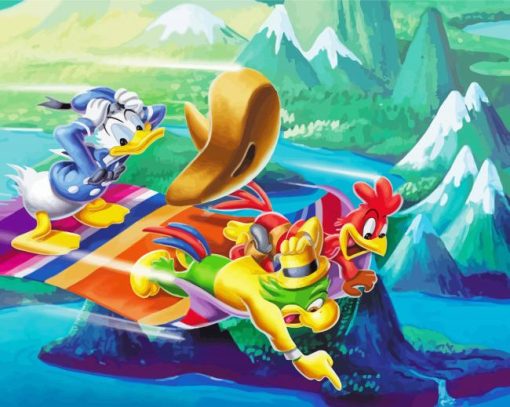 The Three Caballeros On The Magical Carpet Paint By Number
