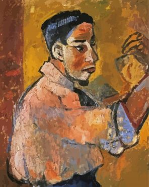 Young Man With A Goatee By Natalia Goncharova Paint By Number