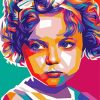 Young Shirley Temple Pop Art Paint By Number