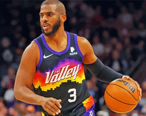 Aesthetic Chris Paul Illustration Paint By Number