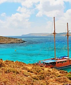 Aesthetic Comino Boat Paint By Number