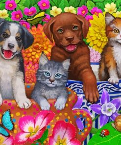 Aesthetic Dogs And Kittens Paint By Number