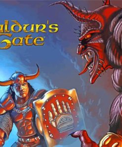 Baldurs Gate Video Game Poster Paint By Number