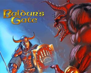 Baldurs Gate Video Game Poster Paint By Number