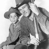 Black And White Chuck Connors And His Son Paint By Number