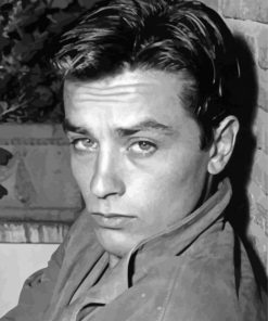 Black And White Alain Delon Paint By Number