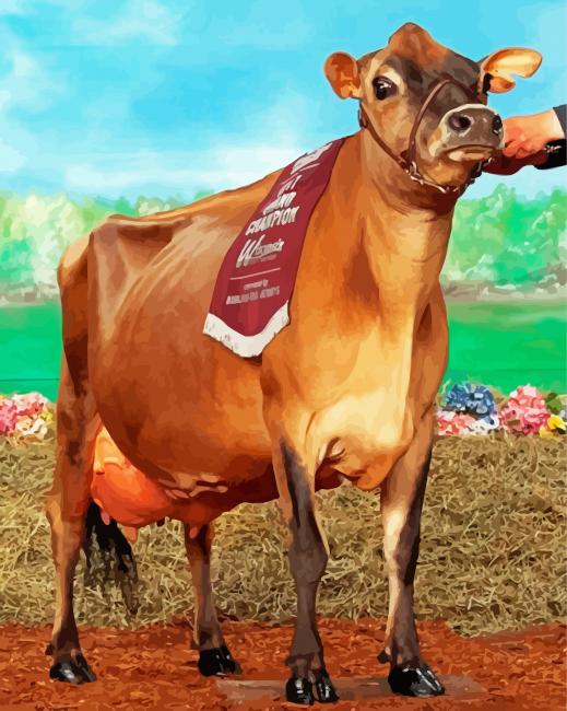 Cool Jersey Cow Paint By Number