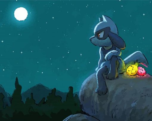 Cool Riolu Paint By Number